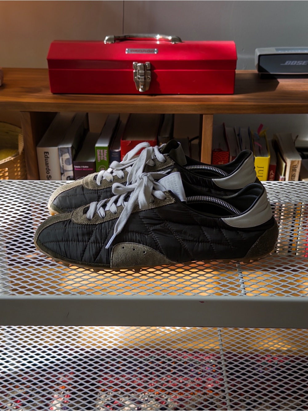 Maison Martin Margiela Men's Quilted Sneakers in Black and Gray - Picture 4 of 5